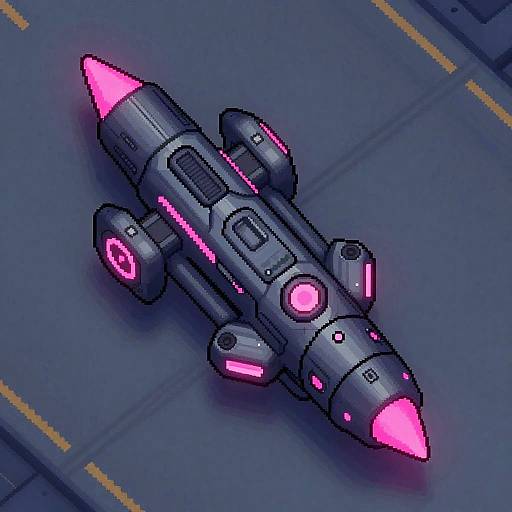 Futuristic 2D Micro Missile Turret Sprite