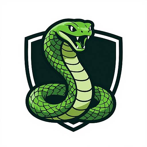 Fierce Viper Snake Shield Logo