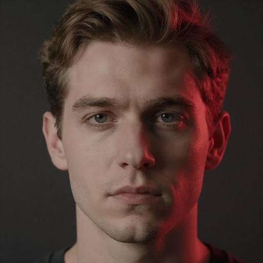 Intense Portrait with Dramatic Lighting