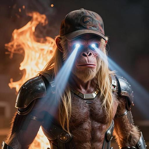 Electric Ape with Light Beam Eyes