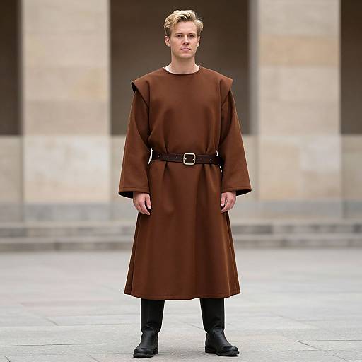 Blond Man in Brown Robe