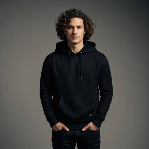 Young Man in Black Hoodie Studio Portrait
