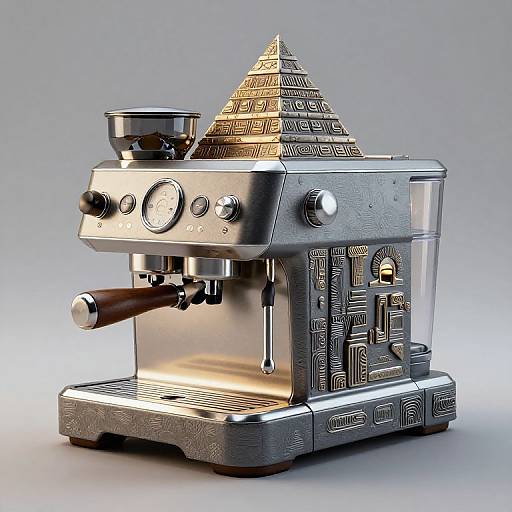Futuristic Pyramid Barista Machine