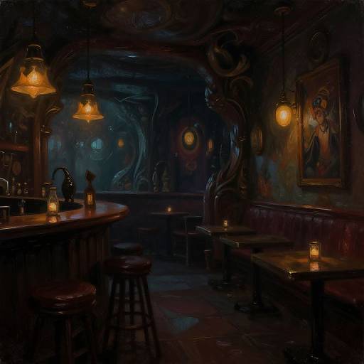 Psychedelic Dark Fantasy Pub Portrait