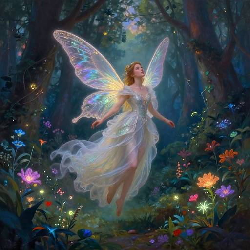 Enchanted Fairy Queen in Mystical Forest