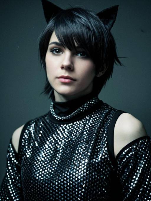 Femboy Cosplay Portrait with Cat Ears