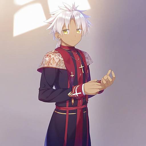 Illustration of Amakusa shirou (fate), fate (series) in the style of Kazuma (kazumav)