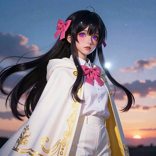 Starry-Eyed Ai Hoshino Sunset Portrait