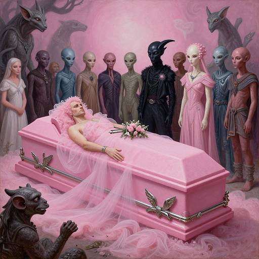 Pink Tulle Funeral for Flamboyant Man
