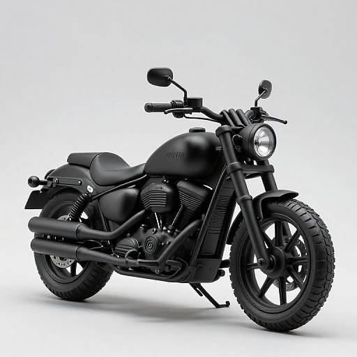 Black Metal Motorcycle Desk Sculpture