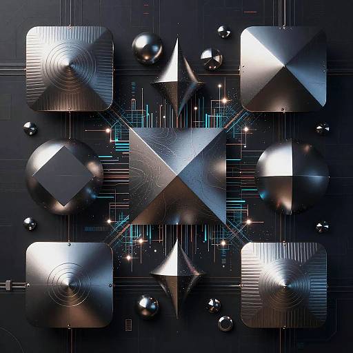 AI Bot Creating Futuristic Geometric Art