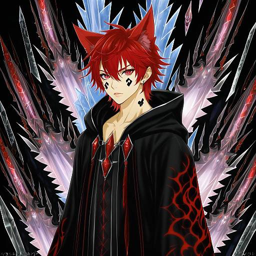 Illustration of Crystal exarch, final fantasy in the style of Yamamoto arifred