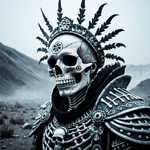 Male Lich in Intricate Skeletal Armor