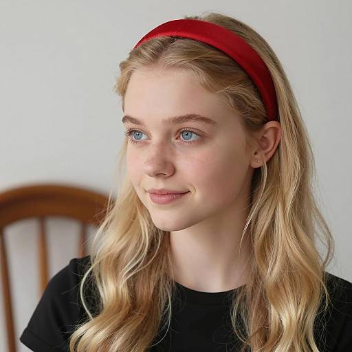 Young Woman with Blonde Hair and Smile