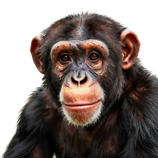 Vibrant Detailed Chimpanzee Vector Art