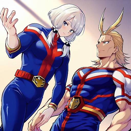 Illustration of All might, boku no hero academia in the style of Uranaishi (miraura)