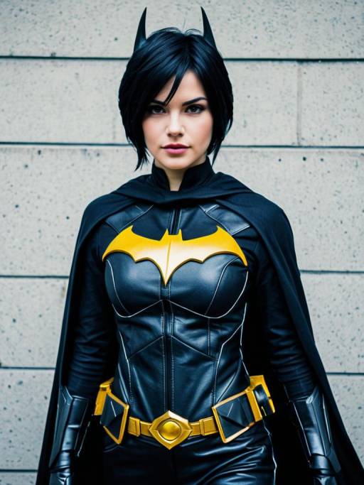 Woman in Cassandra Cain Batgirl Cosplay Costume