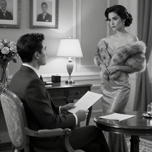 Elegant Black and White Portrait Session