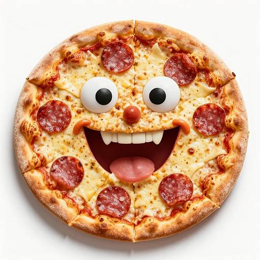 Surreal Screaming Pizza Face