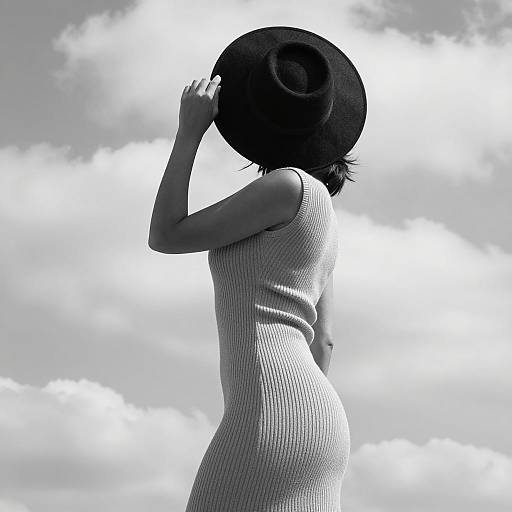 Elegant Woman in Knit Dress Portrait