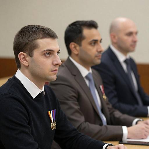 Intense Meeting Among Distinguished Men