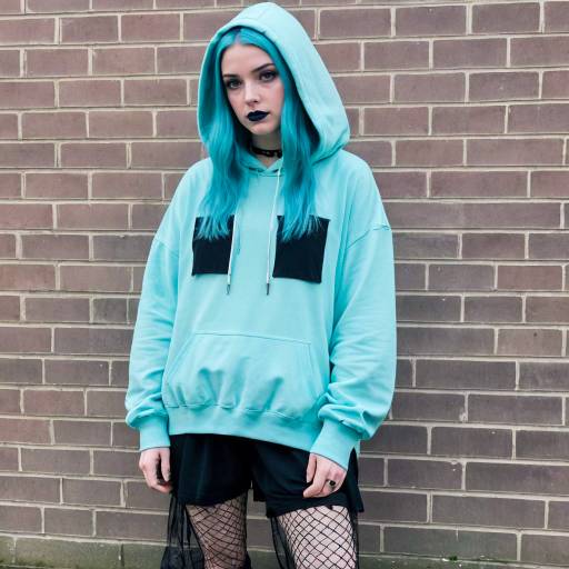 Alternative Woman in Pastel Goth Outfit