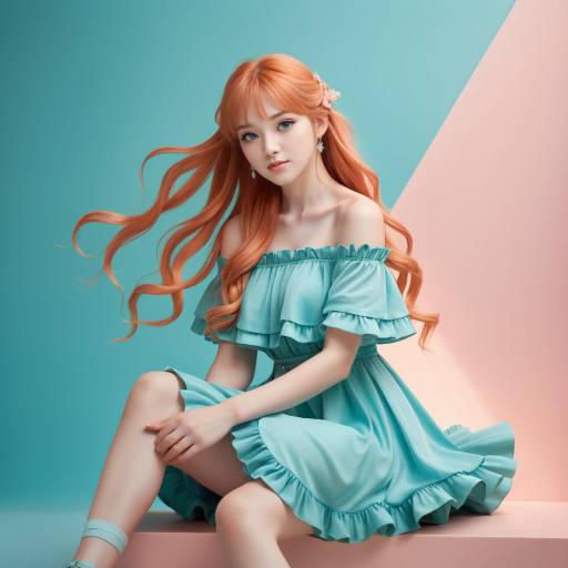 Vibrant Anime Portrait of a Young Girl
