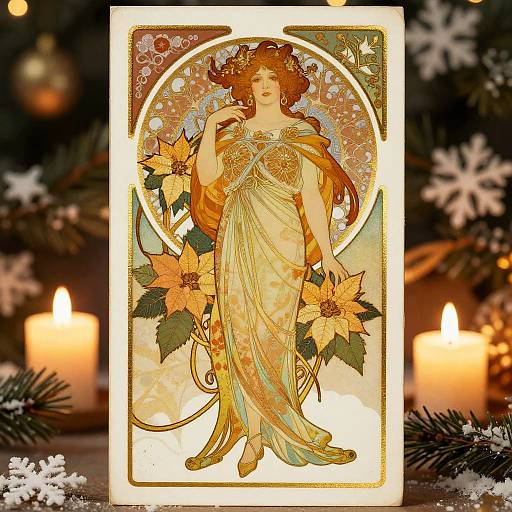 Art Nouveau Christmas Elegance