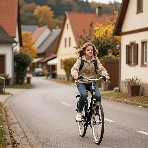 Autumn Ride Through European Village