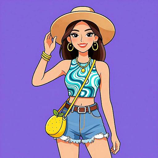 Smiling Woman in Summer Fashion