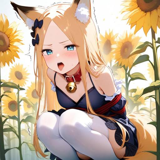 Optimistic Cowgirl in Sunflower Field
