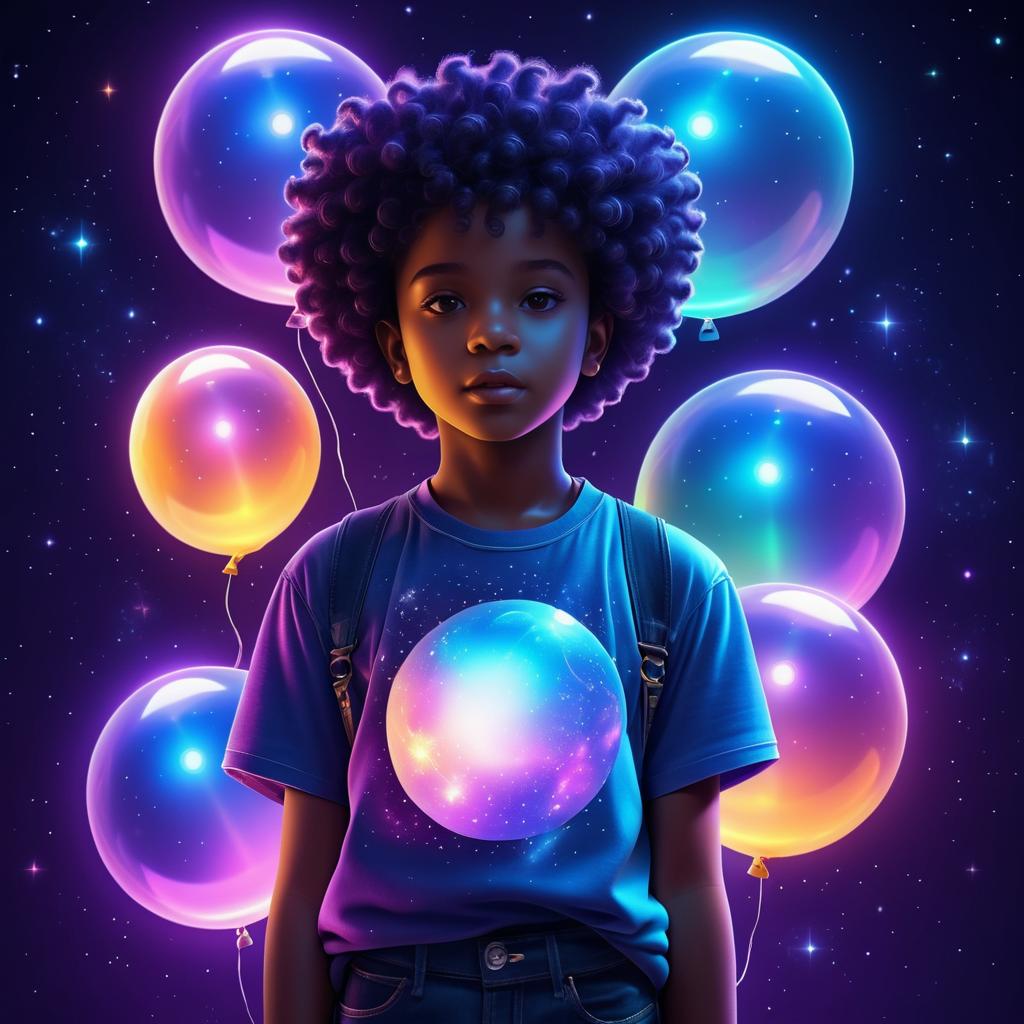 Afrofuturism: Cosmic Boy with Balloons