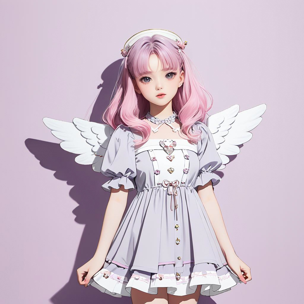 Petite Angel in Retro Fashion Style