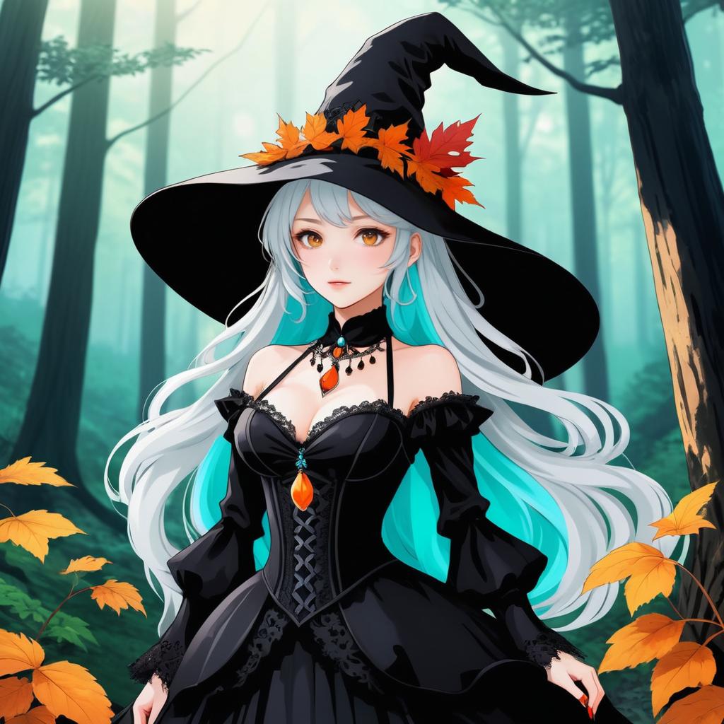 Enchanting Witch Sprite in a Mysterious Forest