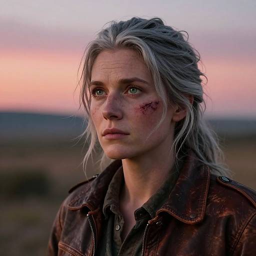 Mysterious Traveler's Nostalgic Portrait