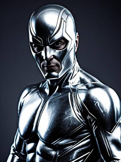 Man in Silver Surfer Costume