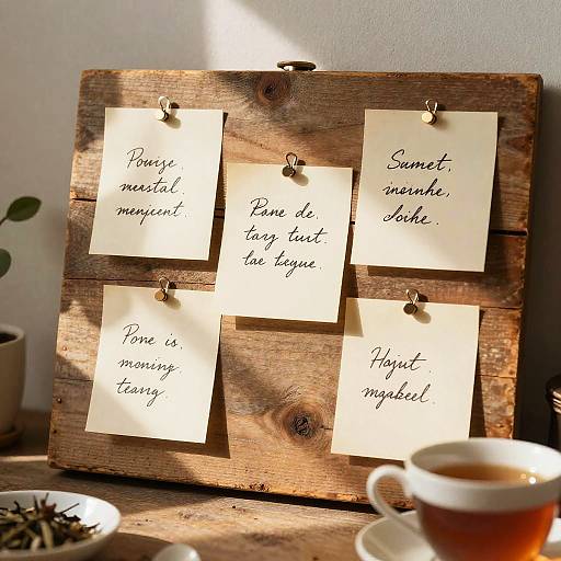 Cozy Vintage Reminder Notes Scene