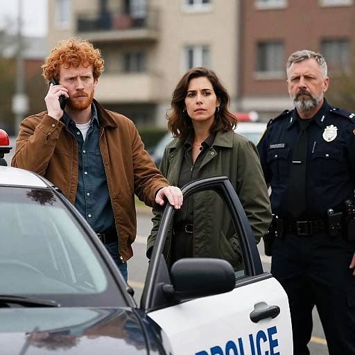 Urban Scene with Police Interaction