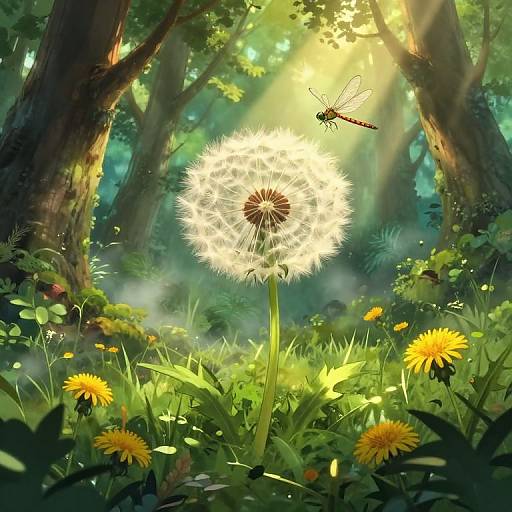 Whimsical Fairy Tale Forest View