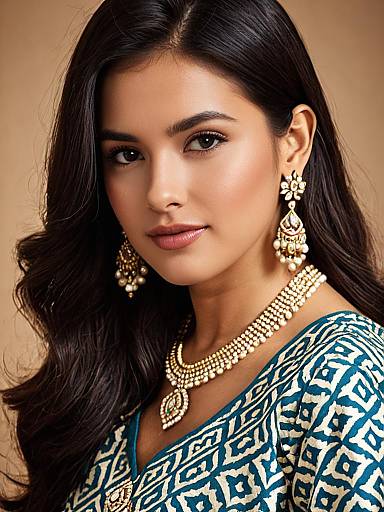 Close-Up Woman in Dhoti Suit Salwar