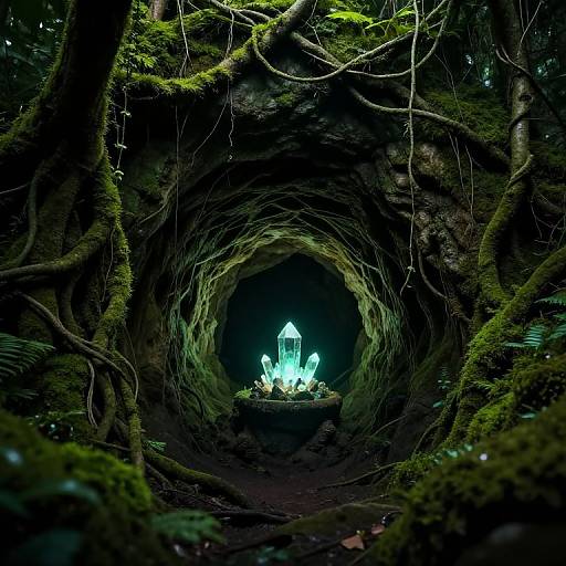 Mystical Jungle Sinkhole Cave Entrance