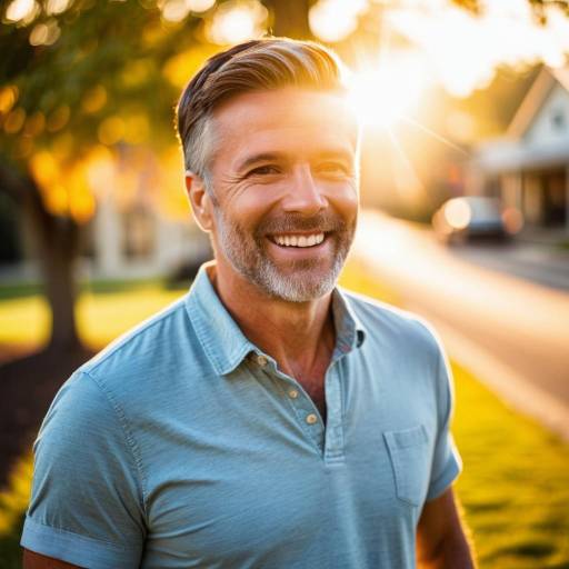 Candid Outdoor Portrait with Warm Tones