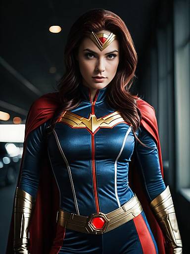 Photorealistic Lavagirl Superhero Portrait