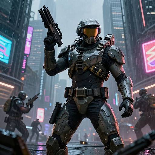 Futuristic Urban Battlefield Division Agent