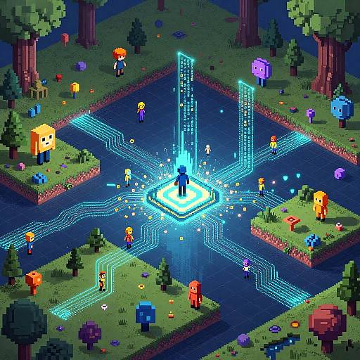 Immersive AI Pixel Art World