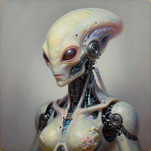 Exotic Robotic Alien Portrait