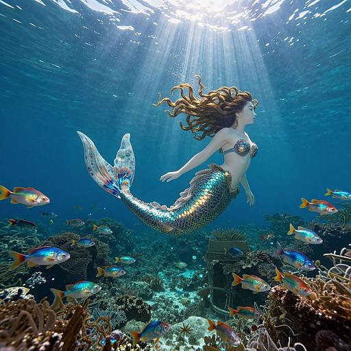 Renaissance Ukiyo-e Underwater Realm