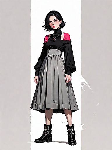 Stylish Woman in Casual Chic Dress