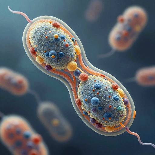 Prokaryotic Cells Dividing in Detail