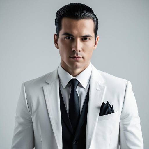 Confident Man in White Suit